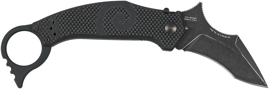 Ніж Fox Moa BB Black Blade Чорний FX-653 17530643 фото