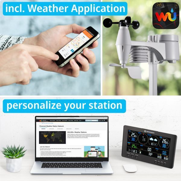 Метеостанція Bresser Professional WIFI Weather Centre 7in1 без датчиків (7902541) 932423 фото