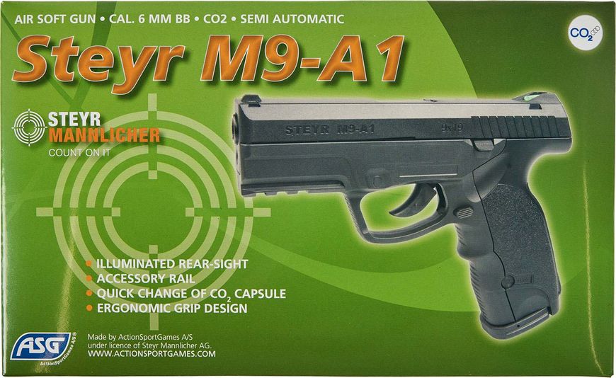 Пистолет страйкбольный ASG Steyr M9-A1 калибр 6 мм 23704348 фото