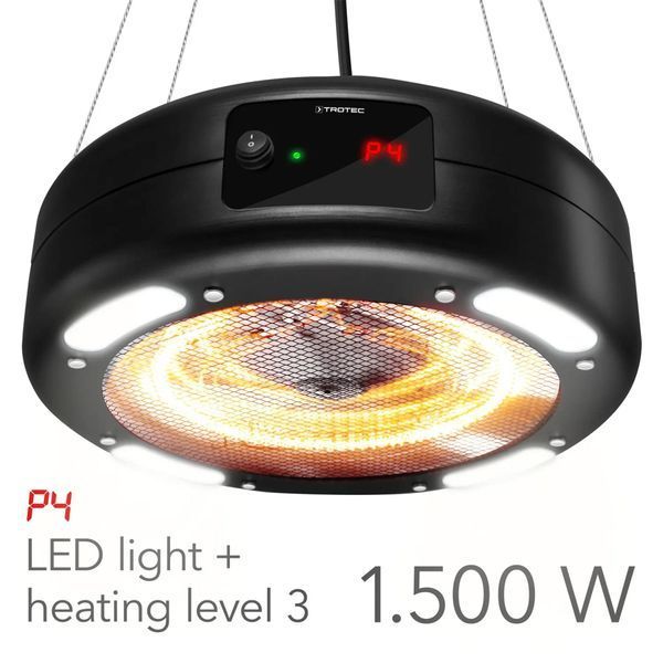 Обігрівач інфрачервоний Trotec IR 1550 SC 1500W + LED Black (1410003812) DAS302839 фото