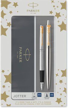 Набор ручек Parker JOTTER 17 SS GT FP+BP в подарочной упаковке DUOSETS23 2093257 98412 фото