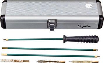 Набор для чистки MEGAline .22; 223 Rem (5,56 мм); 22 LR (5,6 мм); 5,45 мм калибр (шомпол сталь в оплетке, 3 ерша) Алюминиевый кейс 1/8 14250096 фото