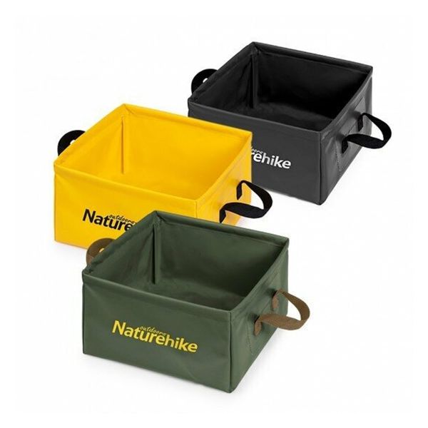 Складаний контейнер для води з ПВХ Naturehike Square bucket 13л army green NH19SJ007 68345 фото