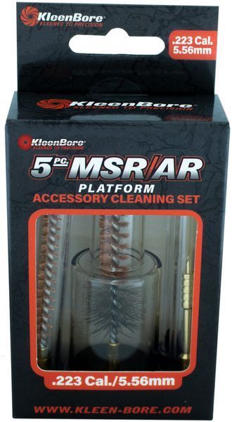 Набір йоржиків та вішерів KleenBore для чищення AR-15 .22; 223 Rem (5,56 мм); 22 LR (5,6 мм); 5,45 мм Нейлон 8/32 M 5 шт/уп 17750175 фото