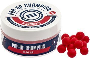 Бойли Brain Champion Pop-Up Strawberry (полуниця) 12mm 34g 18582181 фото
