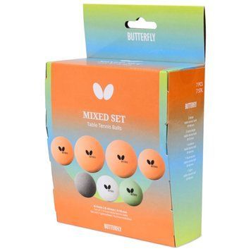 М'ячі для настільного тенісу Butterfly Fun Balls 7 шт, Mixed pack (7012880440) 932025 фото