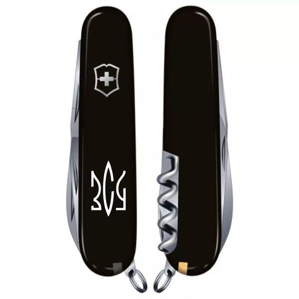 Швейцарський ніж Victorinox Spartan Ukraine 91 мм 12 функцій Тризуб ЗСУ (1.3603.3_T0390u) V77553018 фото