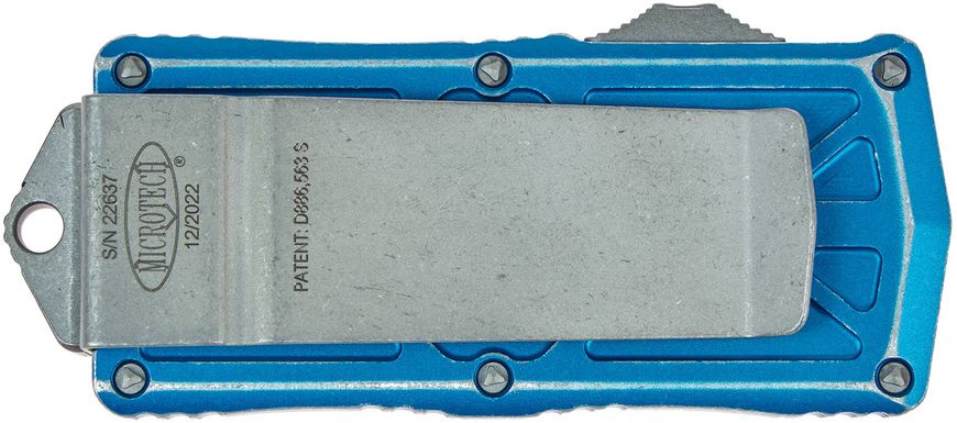 Ніж Microtech Exocet Double Edge Stonewash Distressed blue 157-10DBL 14090438 фото