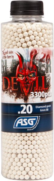 Страйкбольные шарики ASG Blaster Devil White 6 мм 0,2 г 3300 шт 23704153 фото