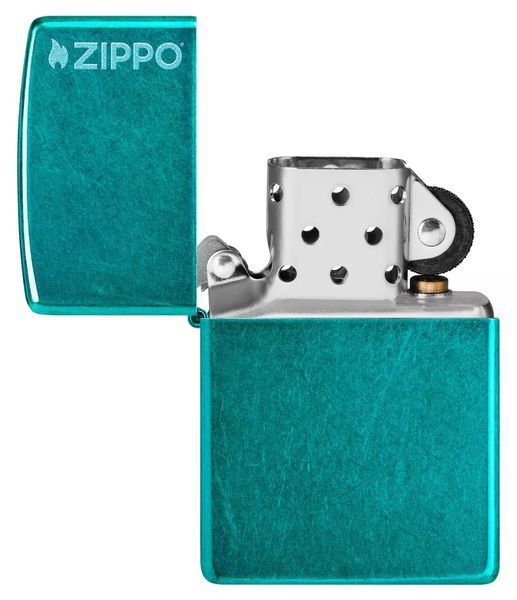 Запальничка Zippo 24004 ZL Classic Candy Teal Zippo Logo 77890054 фото