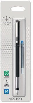 Ручка перова Parker VECTOR 17 Black FP M блістер S0881041 102256 фото