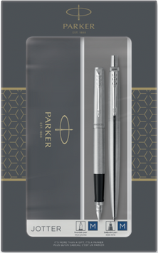 Набор ручек Parker JOTTER 17 SS CT FP+BP в подарочной упаковке DUOSETS 2093258 87207 фото
