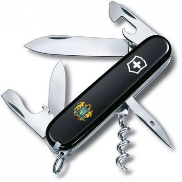 Швейцарский нож Victorinox Spartan Ukraine 91мм 12функций Черный Большой Герб Украины (1.3603.3_T0400u) V77553048 фото