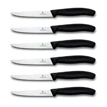 Набір кухонних ножів Victorinox Swiss Classic Steak Gift Set 6 шт Чорні (6.7233.6) V77551892 фото
