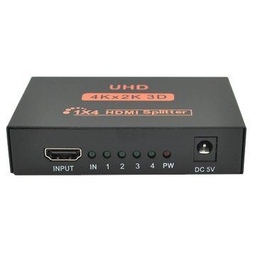 1=>4 порта 4K, 2K DC5V/2A Активний HDMI сплітер 99-10030075 фото