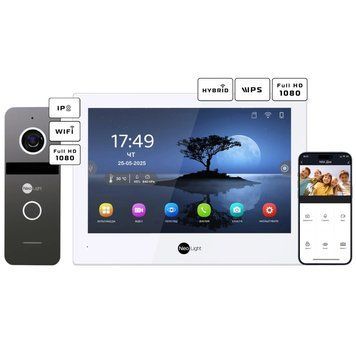 Neolight ALPHA Hybrid + SOLO IPW Graphite з кутком, PoE адаптер для панелі виклику Комплект відеодомофону 99-00024869 фото