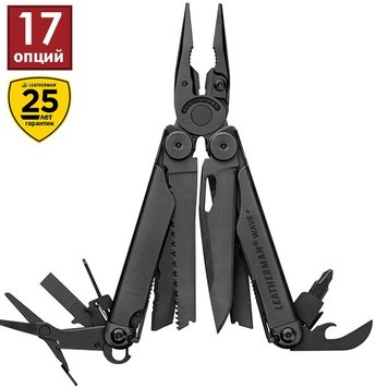 Мультитул Leatherman Wave Plus Black + чехол Molle 832526 4007372 фото