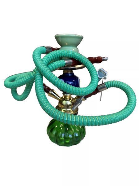 Кальян стеклянный Тыковка HUKA на 2 персоны, H-25 см, Зеленый DN18152 V77554496 фото