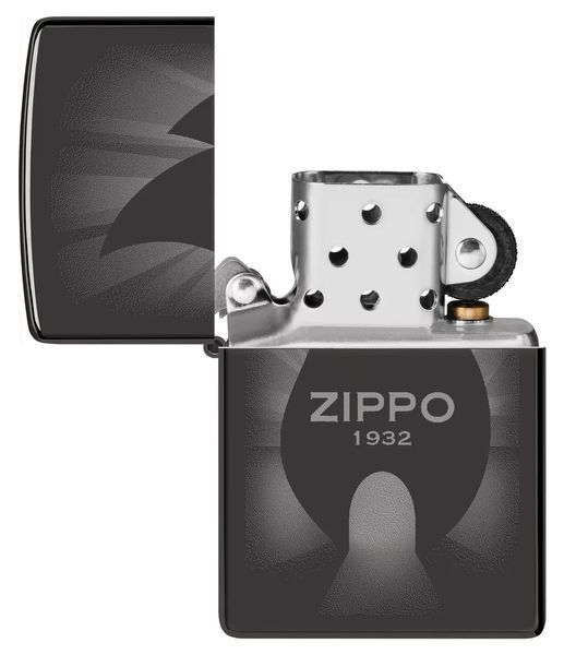 Зажигалка Zippo High Polish Black Radiant Design 46175 77890602 фото