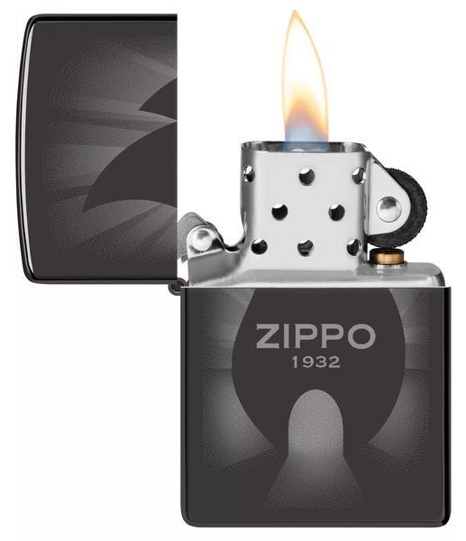 Зажигалка Zippo High Polish Black Radiant Design 46175 77890602 фото
