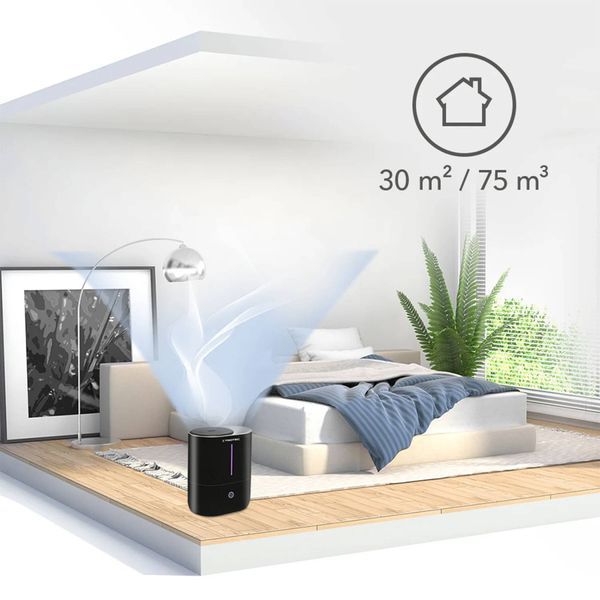 Увлажнитель воздуха ультразвуковой Trotec B 2 E Black (1160000051) DAS302845 фото