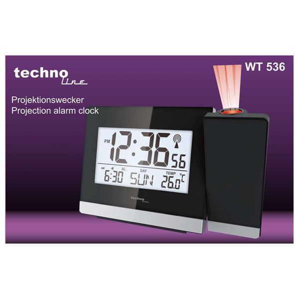 Годинник проекційний Technoline WT536 Black (WT536) DAS301196 фото