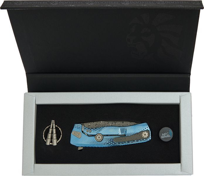 Нож Lionsteel ROK Damascus Titanium Blue ROK DD BL 392162 фото