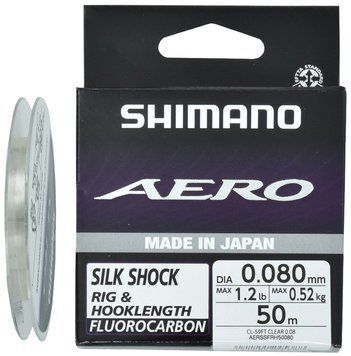 Флюорокарбон Shimano Aero Silk Shock Fluoro Rig/Hooklength 50 м 0,195 мм 3,26 кг AERSSFRH50195 22665863 фото