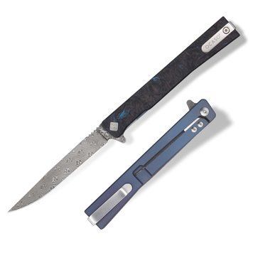 Ніж Ocaso Solstice Fat Carbon Blue Damascus 10IFB 4008989 фото