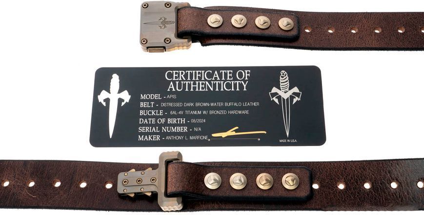 Ремень Microtech Custom Apis Buffalo Leather Brown 700-APISDDB-MCK 14090634 фото