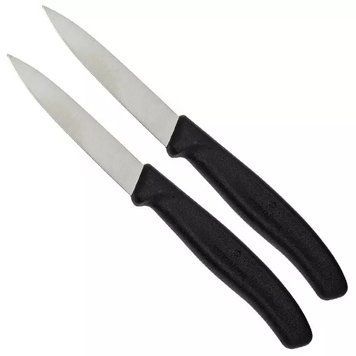 Набір кухонних овочевих ножів Victorinox Swiss Classic Paring 8 см 2 шт Чорні (6.7603.B) V77551911 фото