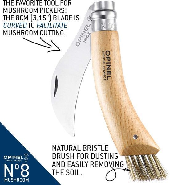 Нож Opinel Boite Couteau a Champignon №8 (Нож грибника) 001252 2047806 фото
