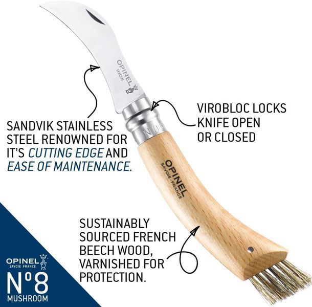 Нож Opinel Boite Couteau a Champignon №8 (Нож грибника) 001252 2047806 фото