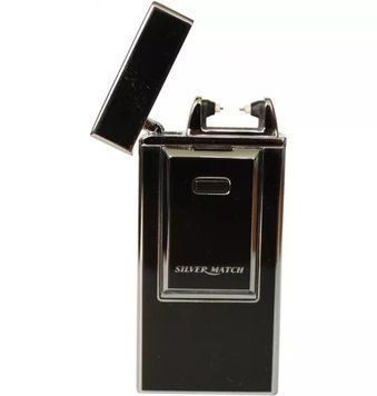 Запальничка Silver Match Sm Electronic Arc Igniter чорний зі сріблом (40674175BLS) V77550651 фото