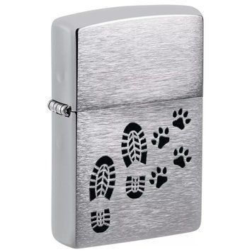 Запальничка Zippo Footprints Design Сріблястий 46322 V77550892 фото