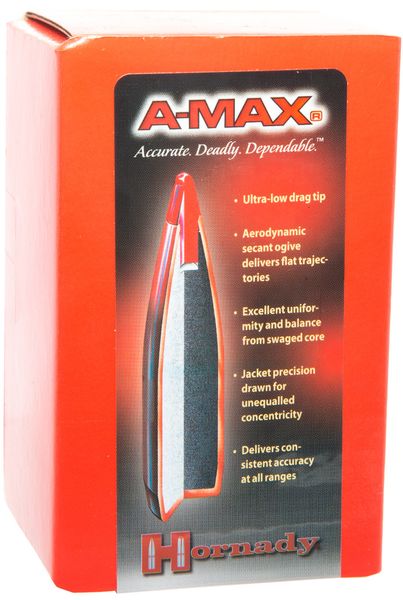 Пуля Hornady A-Max кал. 7 мм (.284) масса 162 гр (10.5 г) 100 шт 23701821 фото