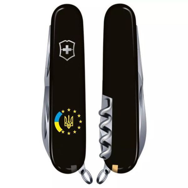 Швейцарський ніж Victorinox Spartan Ukraine 91 мм 12 функцій Україна ЄС (1.3603.3_T1130u) V77553025 фото