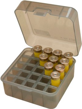 Коробка MTM Dual Gauge Shotshell Case універсальна на 25 патронів 12,16, 20 калібр Димчаста S25D-41 17730891 фото