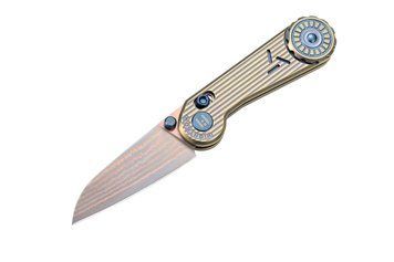 Нож-антистресс Hightron EdgePlay дамаск с медью Титан TC4 HT01GLD 4009323 фото