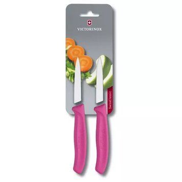 Набор кухонных овощных ножей Victorinox Swiss Classic Paring 8 см 2 шт Розовые (6.7606.L115B) V77551908 фото