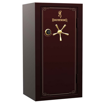Сейф Browning Medallion 153x82x66 багровый двухцветный, золотые ручки,электронный замок, Buck/Doe M33-CRIM-GLD-E-B 6009849 фото