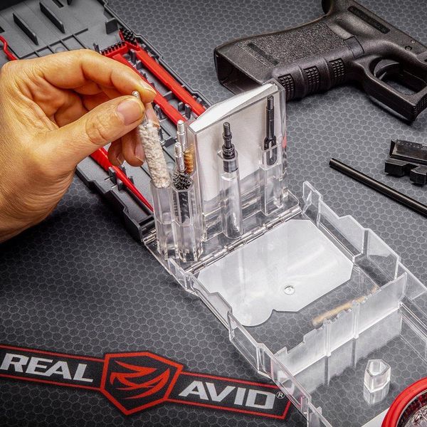 Набір для чищення Real Avid Gun Boss Multi-Kit .22; 223 Rem (5,56 мм); 22 LR (5,6 мм); 5,45 мм + Протяжка 17590148 фото