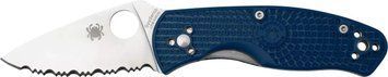 Ніж Spyderco Persistence Lightweight CPM-S35VN Serrated Серейтор Blue C136SBL 871595 фото