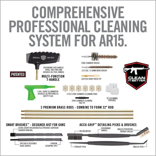 Набір для чищення Real Avid Master Cleaning Station AR-15 .22; 223 Rem (5,56 мм); 22 LR (5,6 мм); 5,45 мм 17590154 фото