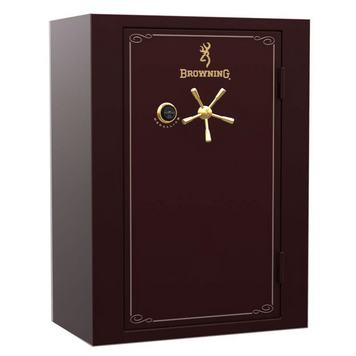 Сейф Browning Medallion 153x112x66 багровый двухцветный, золотые ручки,электронный замок M49-CRIM-GLD-E-B 6009851 фото