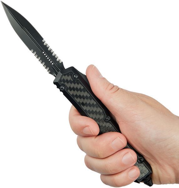 Ніж Microtech Makora Double Edge Black Blade Signature Series 206-2TCFIS 14090552 фото