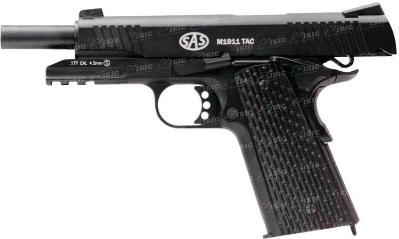 Пістолет пневматичний SAS (M1911 Tactical) Blowback Корпус - метал 23701429 фото