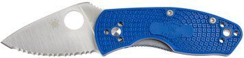 Нож Spyderco Ambitious Lightweight Blue Serrated CPM-S35VN Серрейтор C148SBL 871597 фото