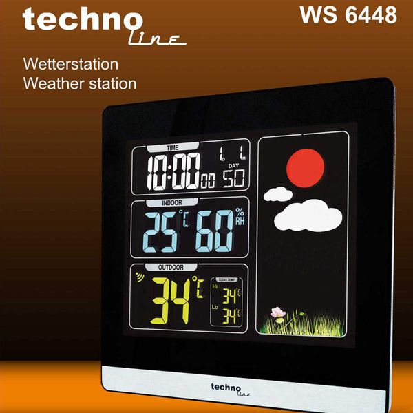 Метеостанція Technoline WS6448 Black (WS6448) DAS301183 фото