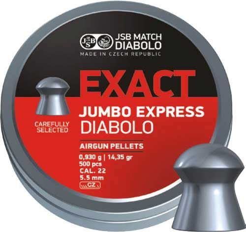 Пули пневматические JSB Diabolo Exact Jumbo Express калибр 5,5 мм Вес - 0,93 г 250 шт/уп 14530524 фото